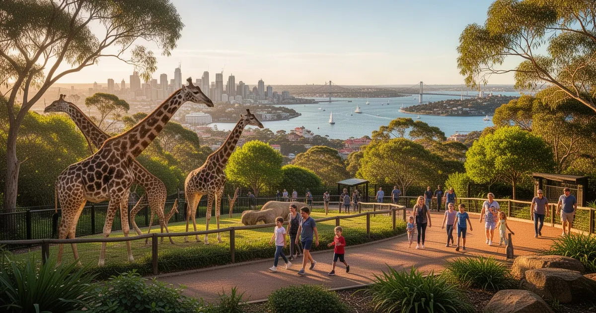 Zoo w Sydney z widokiem na zatokę