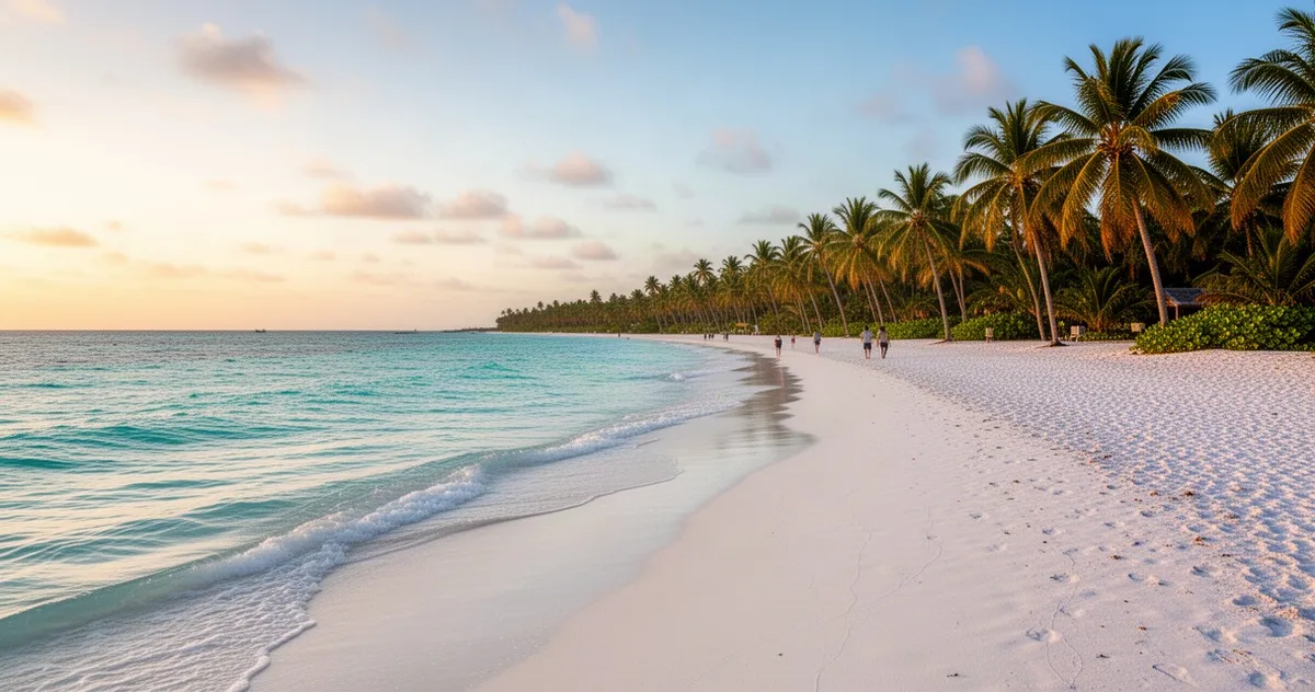Plaża White Beach na Boracay o zachodzie słońca