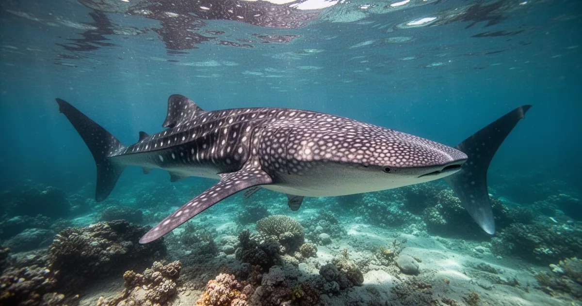 Rekin wielorybi w pobliżu rafy Ningaloo