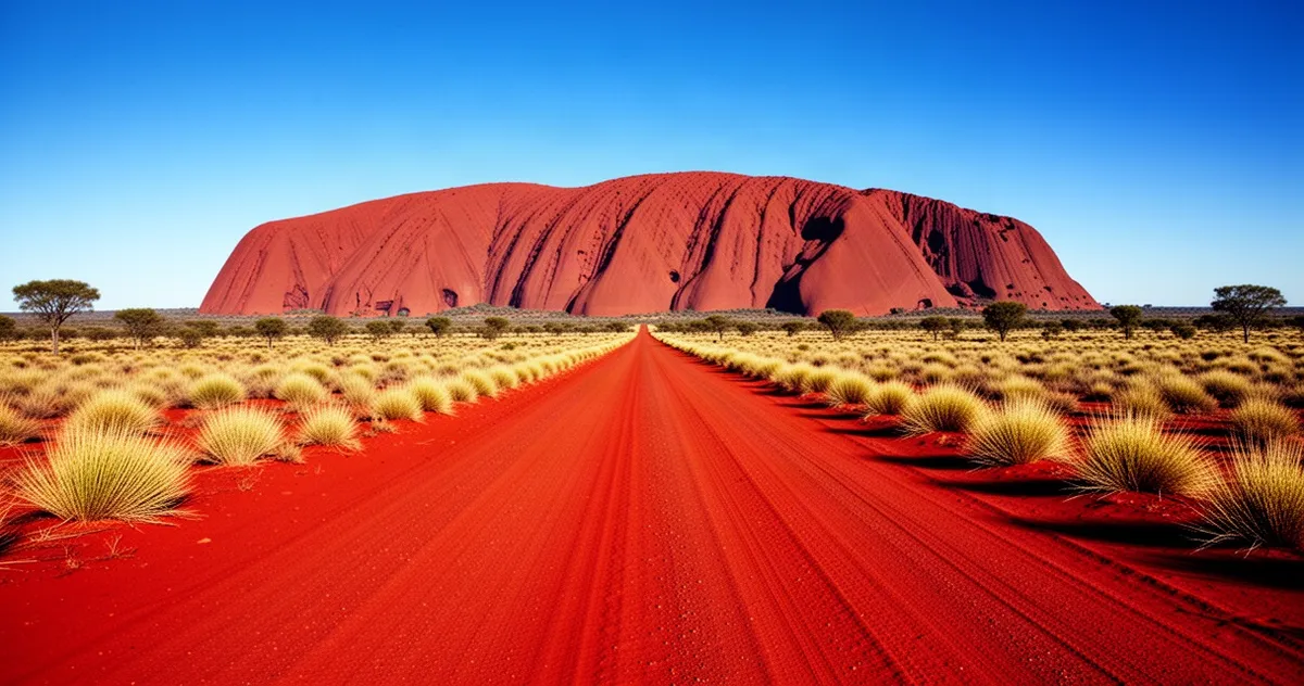 Droga przez czerwony outback w Australii