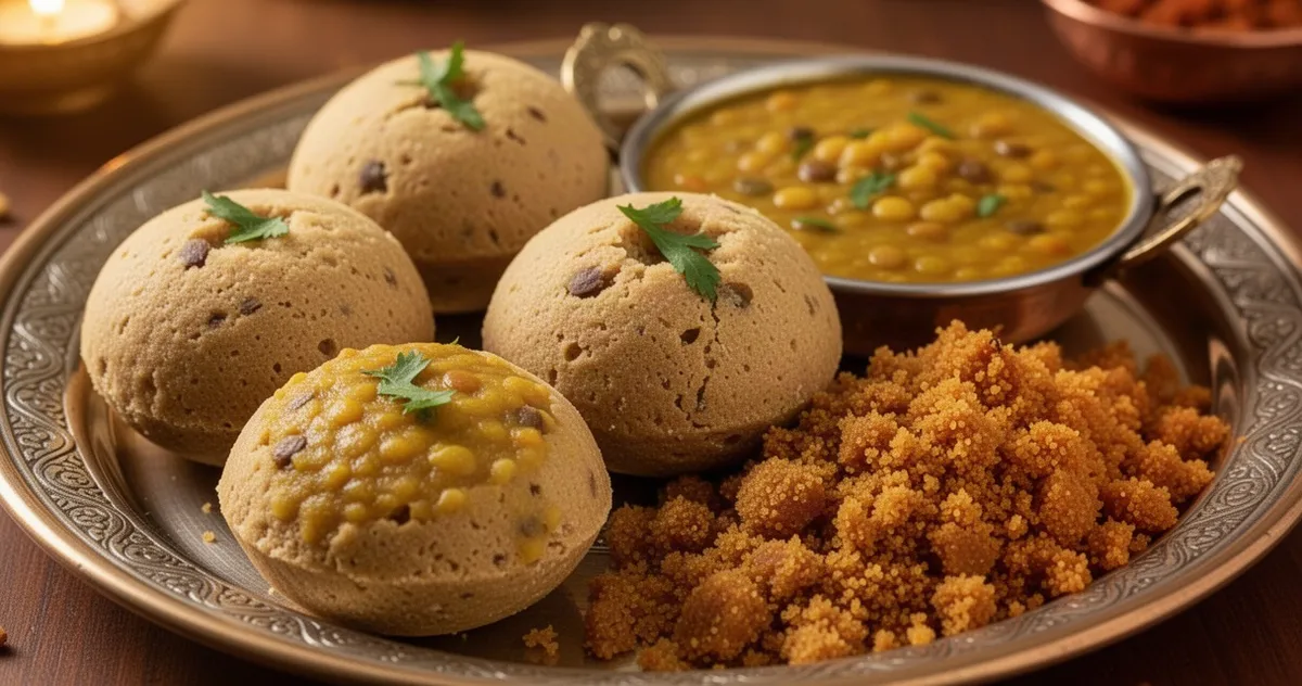 Tradycyjne danie dal baati churma
