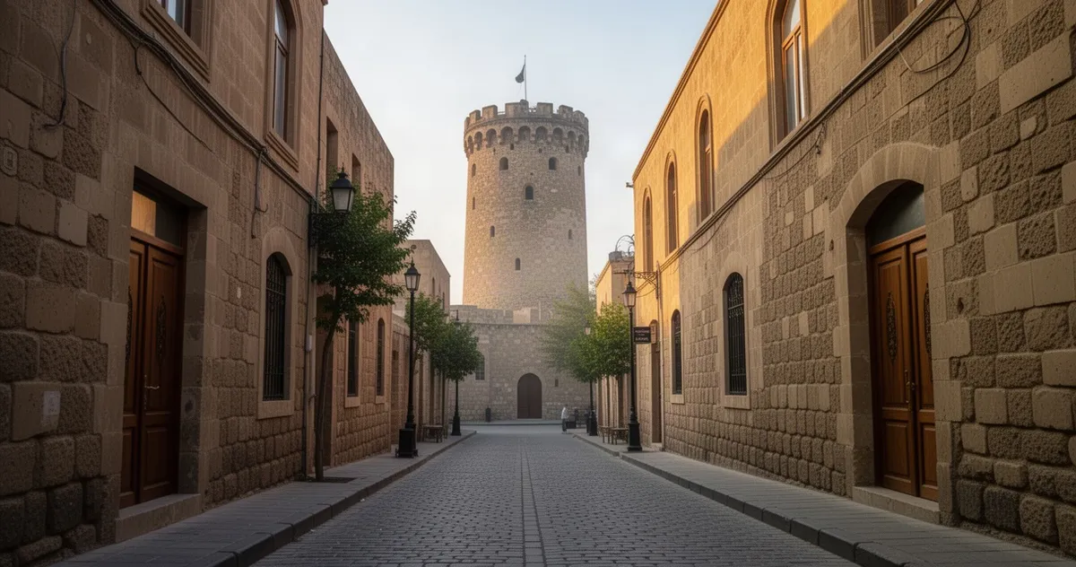 Stare Miasto w Baku z Basztą Dziewiczą